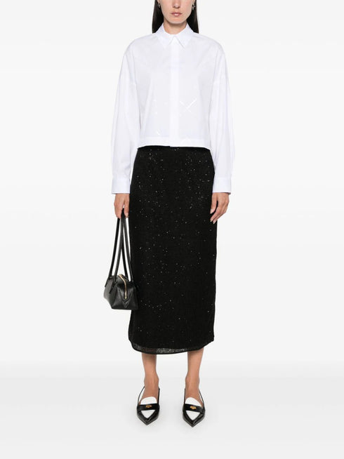 mesh midi skirt